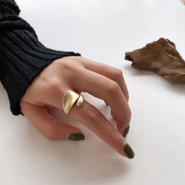 kotik new design starfish pearl ring shape gold color adjustable rings for women korean fashion jewelry party luxury accessory