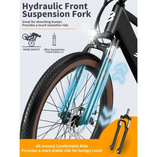 benifore c26 ebike 1200w peak power 48v15ah removable battery city electric bikes 26*3.0 inch off road mountain electric bicycle
