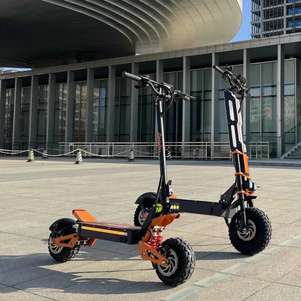 2024 new 6000w 60v 40v dual motor electric scooter dual suspension shock absorption maximum speed 95km/h 11 inch off road tyres