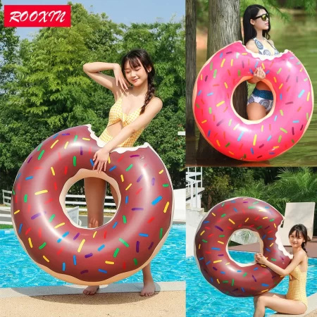 rooxin thickened swim ring tube inflatable swimming ring for child kid adult swimming circle pool float water park tube