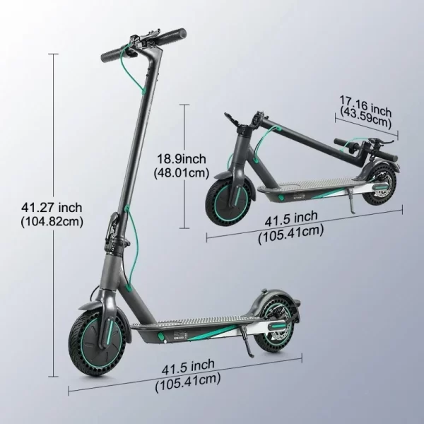 electric scooter mk083 adult 350w powerful brushless motor 30km/h max speed foldable lightweight city scooter us eu stock