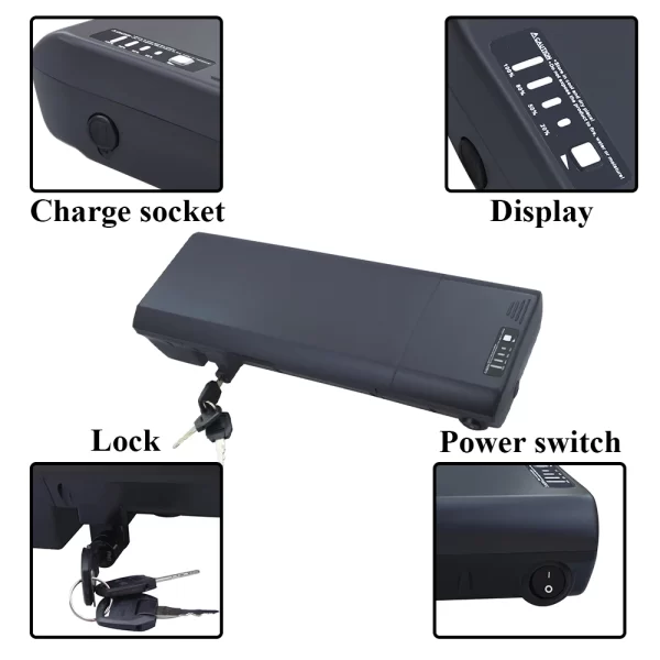 rear rack battery 36v 12ah 14ah city electric bike batteries 48v 10.5ah for 250w 350w 500w mountain compatible ansmann bike bat