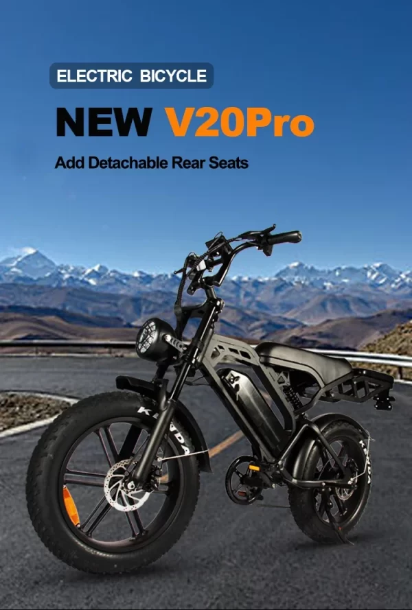 v20pro1000w48v15ah off road mountain and beach riding for men 45km/h with rear seat rack electric bike snow bicycle new upgraded