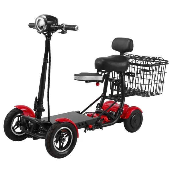 eu warehouse stock foldable electric scooter adult dual motor 4 wheel folding electric mobility scooter for elderly people