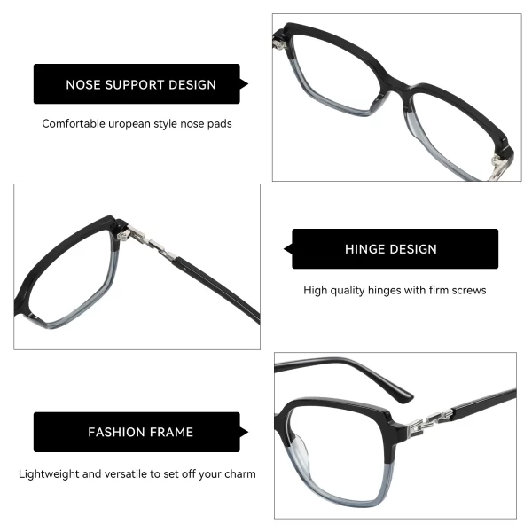 bluemoky popular butterfly prescription eyeglasses for women fashion acetate anti blue light myopia/photochromic optical glasses