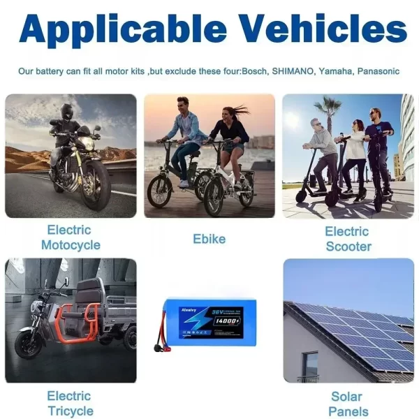 aleaviy 36v 20ah electric bike lithium battery pack 20000mah li ion ebike battery for bicycle scooter motorcycle with charger