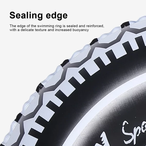 tire pattern blow up swim tube leakproof inflatable swim ring swimming rings floaties thickened pool rings for kids adults