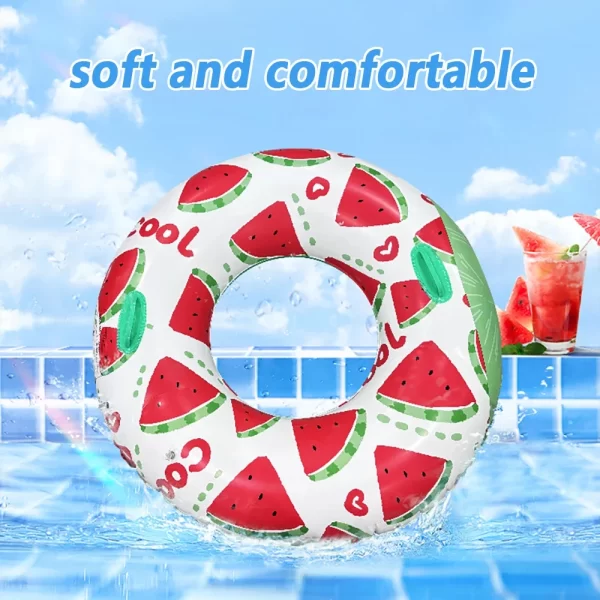 inflatable watermelon shaped swimming ring pool ring tube floating fun water sports swimming supplies for adults' party toys