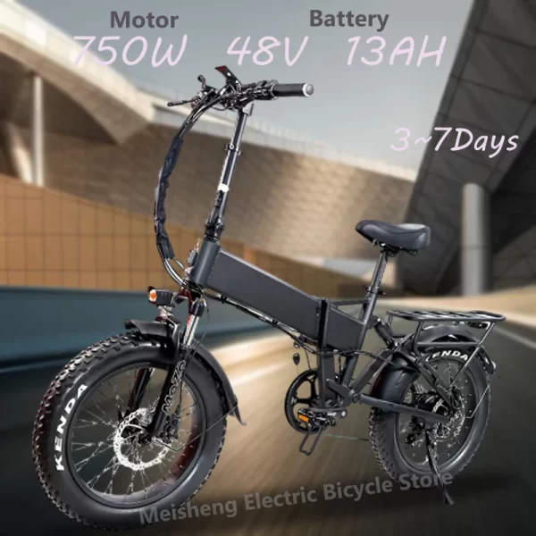ebike b20 750w 48v 13ah 20 inch foldable 30 km/mountain beach adult electric bike