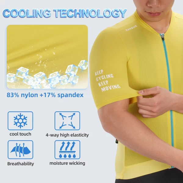 darevie man cycling maillot cool technology cycling jersey man women breathable quick dry cycling clothes for men small size
