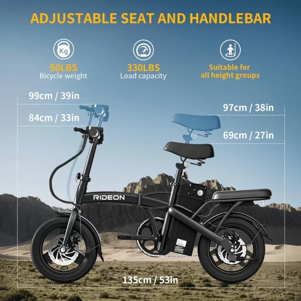 deepower electric bike k100 400w folding ebike 48v30ah removable battery disc brake city commuter electric bicycle for adults