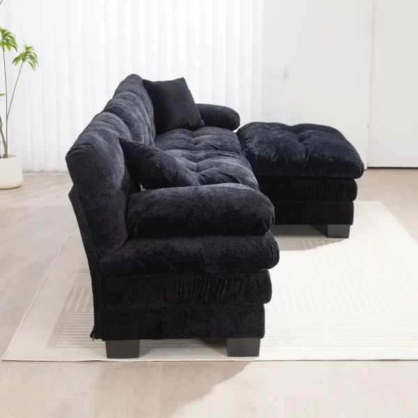 l shaped modular sectional sofa with deep seating reversible 3 seat sleeper couch comfortable upholstered furniture for living r