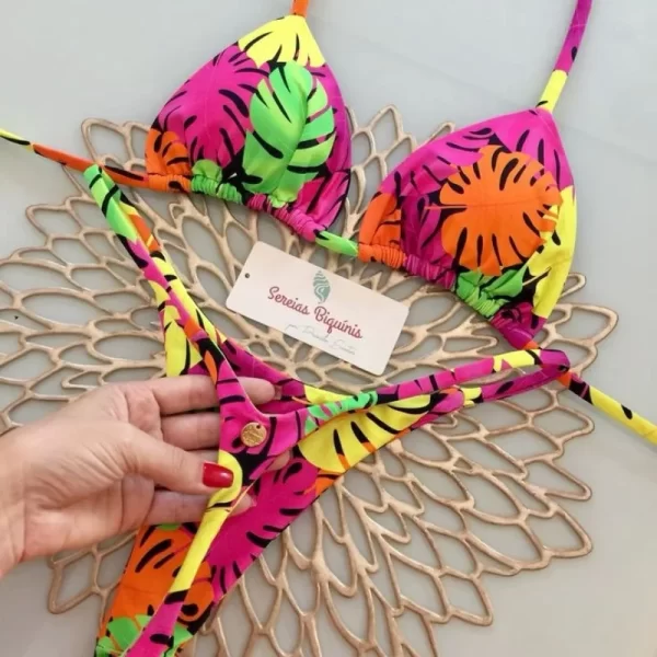 new women's bikini split print swimwear fashion g string beach holiday