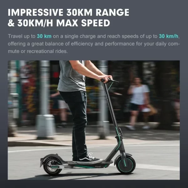 electric scooter mk083 adult 350w powerful brushless motor 30km/h max speed foldable lightweight city scooter us eu stock
