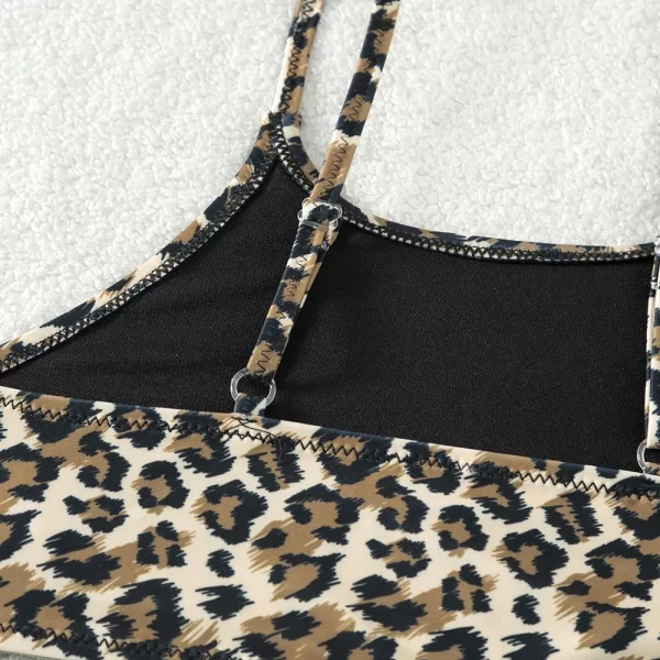 5 14years childrens swimsuit for teenager girls leopard bikini sets split two piece summer girl swimwear