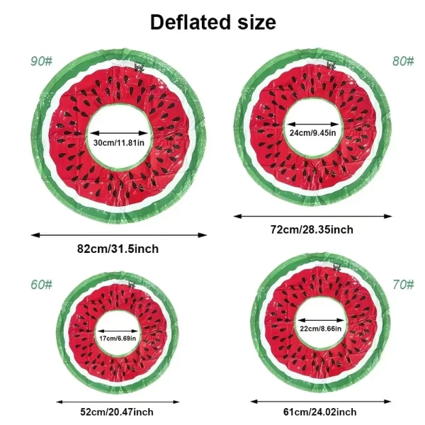 1pc inflatable watermelon swim circle summer swimming pool party water floating swimming ring accessories gift