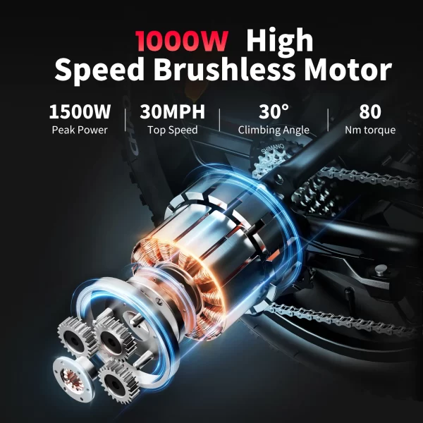 amyet v9 g60 adults electric bike 1000w motor bicycle 48v 20ah 20“ tire ebike electric e bikes mountain moped ebikes for men