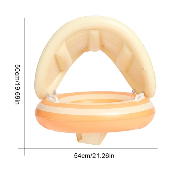 baby swimming ring inflatable swim ring with detachable sunshade toddlers pool float beach water for summer pool party