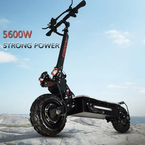 usa eu stock electric scooter alloy frame, foldable, shock absorber, dual motor, q06plus, max load 200kg, 60v, 2800wx2, 11 inch