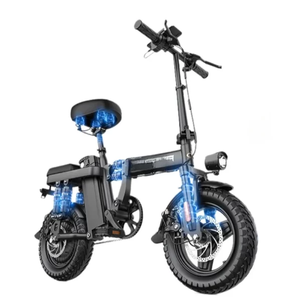 folding electric e bikes professional ultra lightweight portable trunk foldable electrical bicycles adult's driver scooters