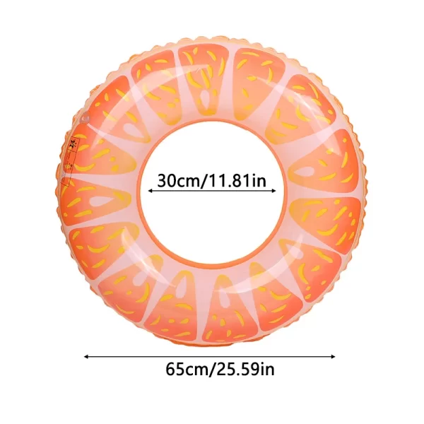 65cm watermelon inflatable swimming ring pvc thickened summer water toys for kids adults hawaiian pool beach party decoration