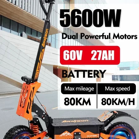 dt08 2024 new 5600w dual motor electric scooter 60v 27ah max speed 75 80km/h lcd display 11 inch tyres foldable electric scooter