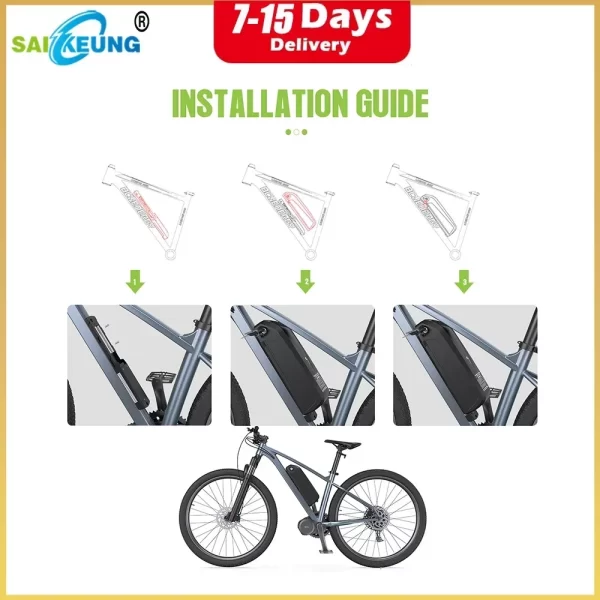 original electric bike battery 36v 48v 52v 72v 30ah down tube ebike battery with 40a bms for 750w 1500w 2000w bbs02 bbs03 bbshd