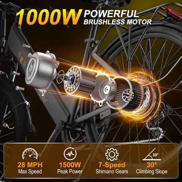 2024 new v80 removable battery 1000w48v13ah color meter urban electric bike spoke wheels fast delivery
