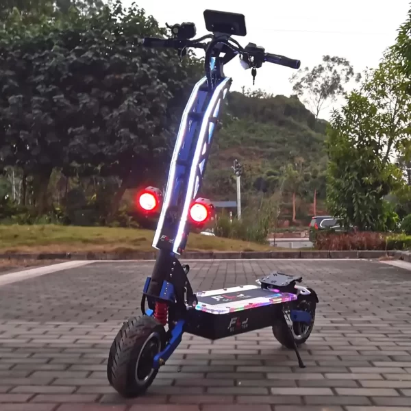 e8p 6000w dual motor 60v 35ah electric scooter 11 inch off road tyres with seat max speed 85 90km/hlcd display foldable escooter