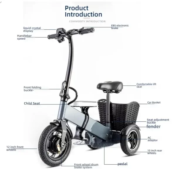 folding electric bikes professional chauffeur aluminum alloy ultra lightweight portable small commuting electric bicycle