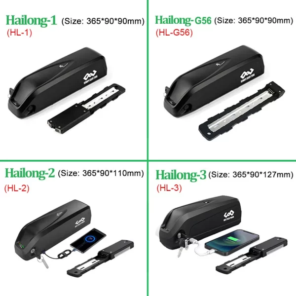 hailong polly 21700 ebike battery 48v 52v 25ah 60v 36v 20ah electric bicycle bateria pack for 2000w 1500w 1000w 500w 350w 250w
