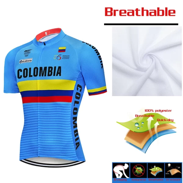 cycling clothes 2025 colombia men summer short sleeve cycling kits mtb bike clothing breathable road bicycle cycling jersey set