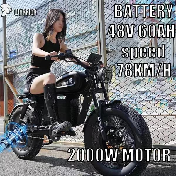 zpw black warrior 1500w motorbikes 48v 60ah ebike adult road electric bicycle 20 inch off road fat tyre electric bike 2000w