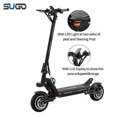 sgx5 new 2400w dual motor electric scooter maximum speed 55 km/h 52v 18.2ah battery electric scooter with lcd monitor