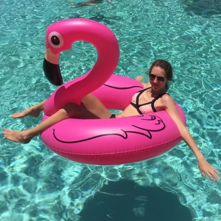 pvc inflatable flamingo swimming ring for adults pool parties supplies&pool float