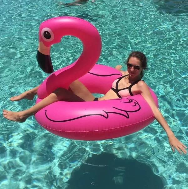 pvc inflatable flamingo swimming ring for adults pool parties supplies&pool float