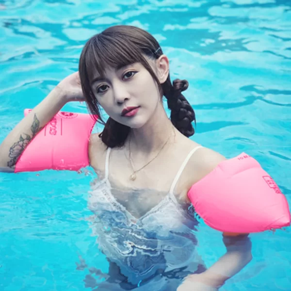 2pcs children swimming arm rings inflatable pool float circle sleeves pool buoys armbands for swim trainers