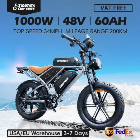 1000w 48v 60ah adult ebike electric bike mountain max 55km/h speed 20inch fat tire cycling bicycle electric bicycle off road