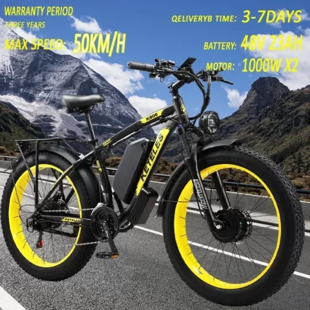 electric bicycle keteles k800 2000w high power motor 48v 23ah battery adult electric bike 26 inch tire mountain off road ebike