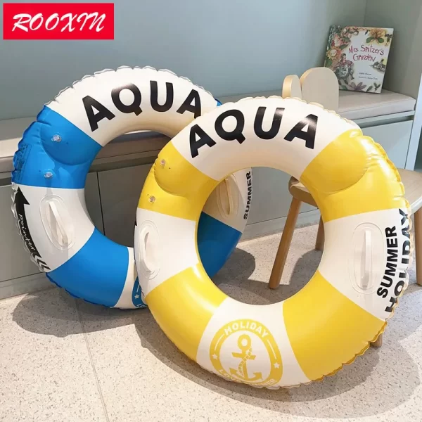 rooxin child swim ring tube inflatable swimming ring for kid adult swim circle float swim pool float water play swim tube