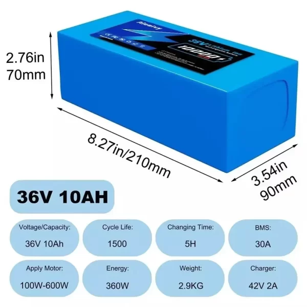36v 48v electric bike lithium battery pack 10,14,16,20ah li ion ebike battery for bicycle scooter motorcycle with charger
