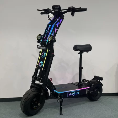 high speed 90 120kmh 55 75mph geofought g14 e scooter 15000w dual motor 10000w electric scooter 72v 13/14 inch tire with seat