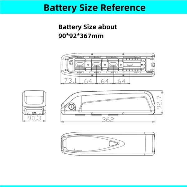 rad power electric cargo bike utility bike battery 48v 10ah 12.8ah 14ah 15ah battery for radrunner 2 radrunner plus radwagon 4