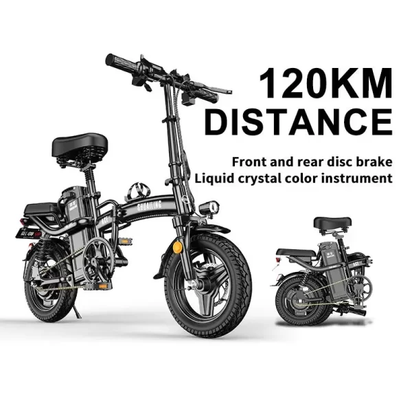 mini folding electric bike 48v 400w 30ah 14 inch electric city bike folding electric bicycle cheap adult battery powered scooter