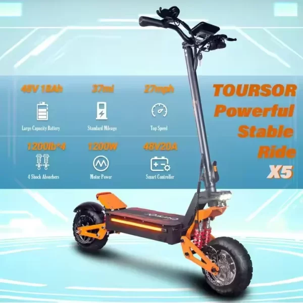 x5 6000w dual motor eelectric scooter in china stock 60v 40ah large battery remote scooter with seat 11 inch tires