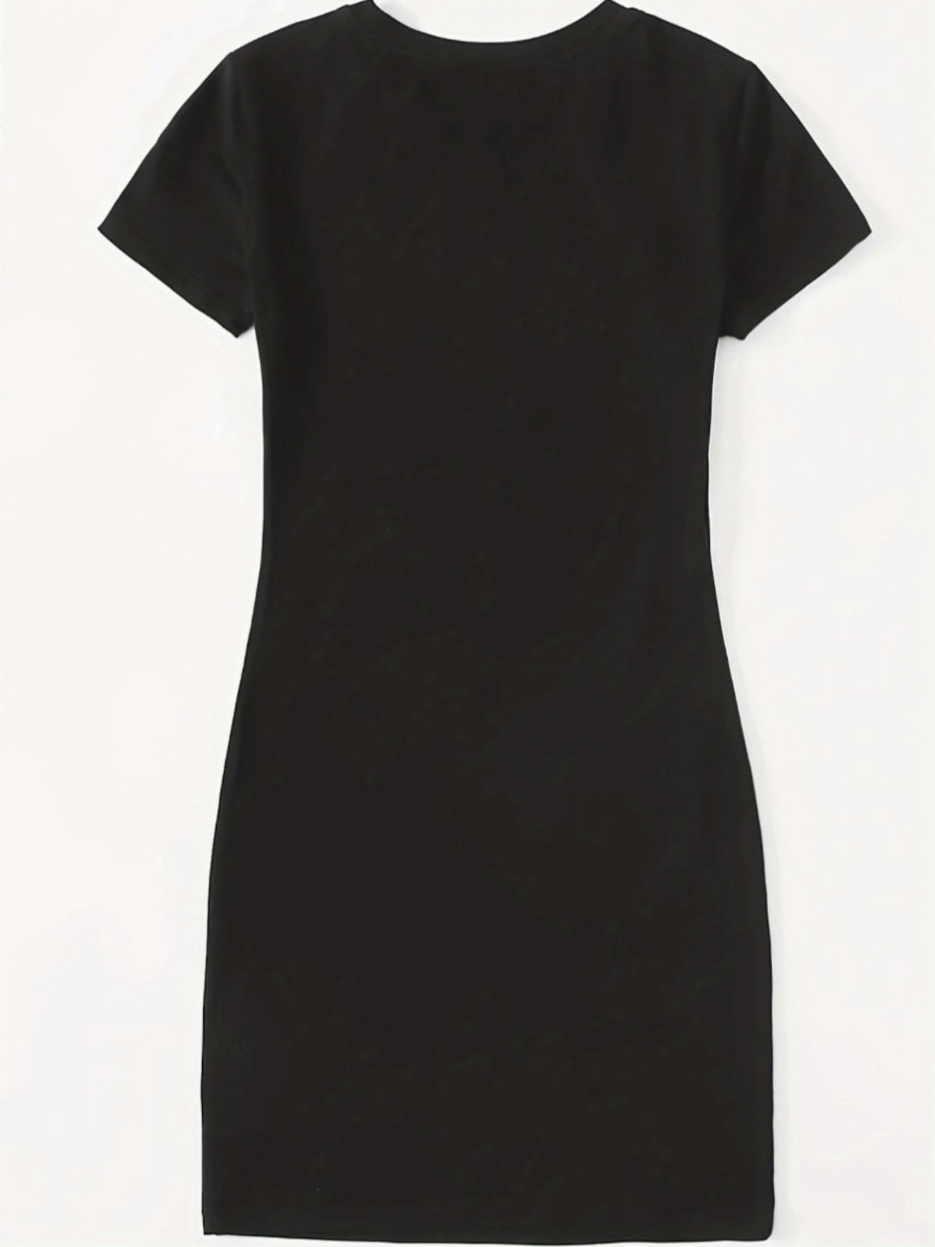 Women's Casual Short Sleeve T-Shirt Dress with Fun Smiling Sun Print - Loose Knee-Length Jumpsuit with Pockets, 100% Polyester, Machine Washable, Spring Summer Beach Outfit, Beach Dress, Summer Fashion, Medium Elasticity, Vacation Outfit, Round Neck, Lightweight Fabric, Vacation Style