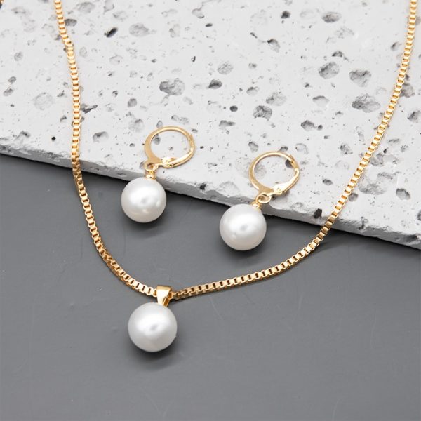 3pcs Elegant Faux Jewelry Set- Matching Necklace, Earrings& Ring Women, Birthdays, & Special Occasions, Family& Friends, Birthdays Classy Accessory Durable Alloy, Jewelry Set - Image 4