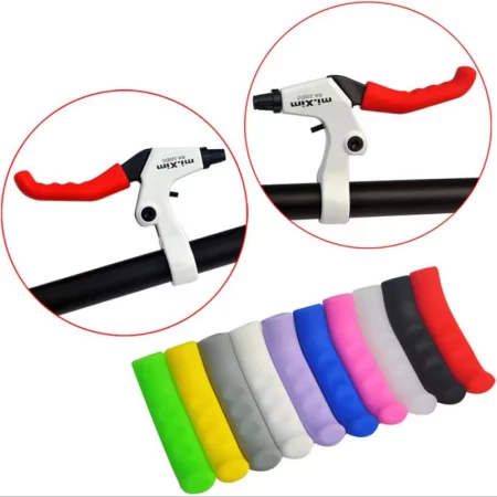 1 pair silicone bicycle lever grips protectors anti skid bike brake lever handle sleeve mtb bike cycling silicone brake cover