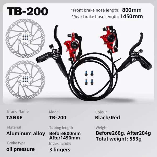 mtb bike hydraulic disc brake oil pressure caliper clamp brake 160mm front rear handle a b pillar cnc bicycle accessories upgrad