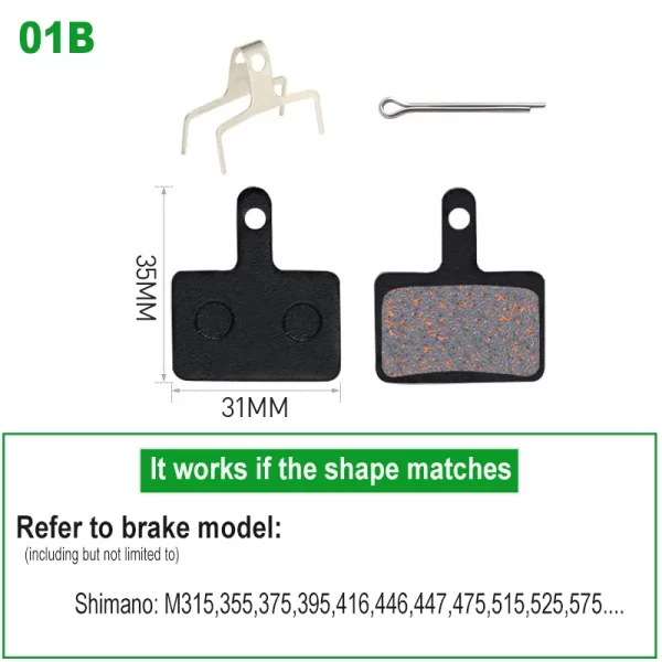1 pair bicycle disc brake pads semi metallic hydrauli disc brake pad for shimano sram avid hayes magura formula and scooter